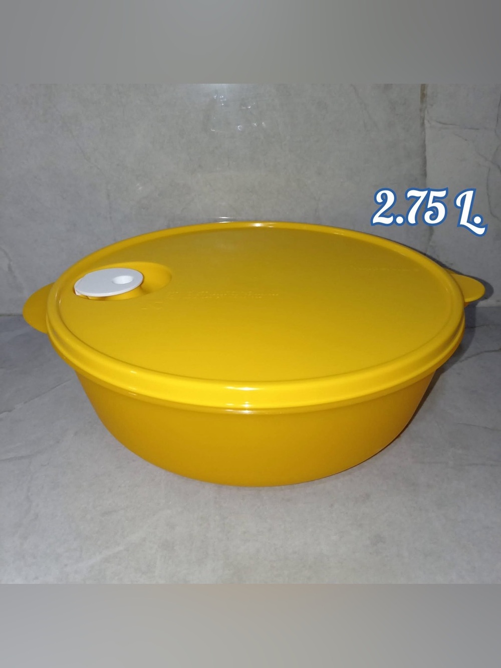 Tupperware Crystalwave Microwave Reheatable Bowl 2.75L / 11.5 Cup Orange Mango !